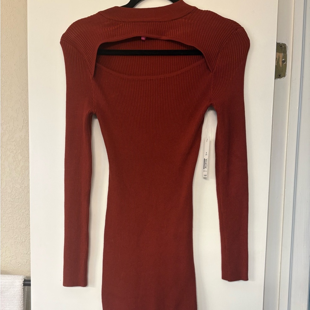 NWT No Boundaries Rust Ribbed Dress